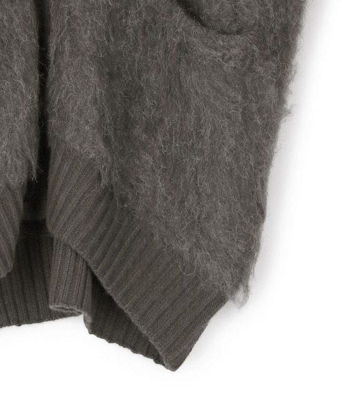 「ADAM ET ROPE'」 ニットカーディガン FREE チャコールグレー レディース_画像7