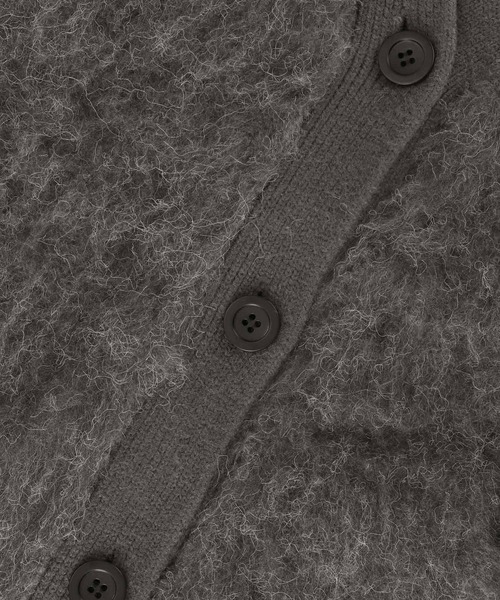 「ADAM ET ROPE'」 ニットカーディガン FREE チャコールグレー レディース_画像8