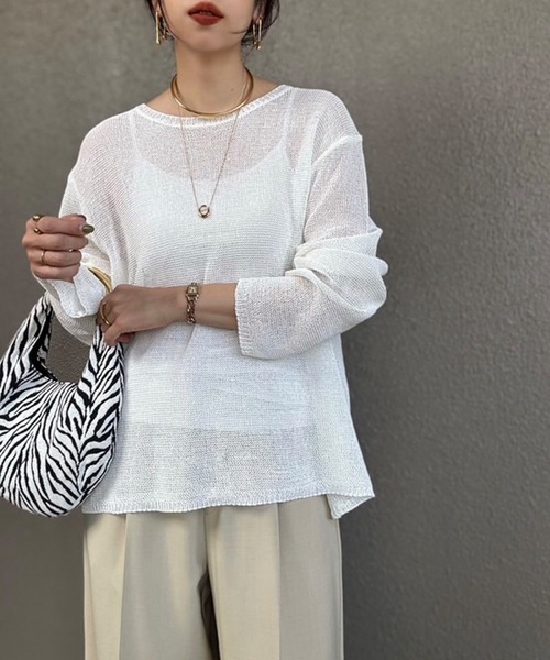 Emma Taylor - 未使用♦Emma Taylor キーネックオーバーニットプルオーバー ニット/セーター│1page｜通常価格とセール価格│STYLEDOOR