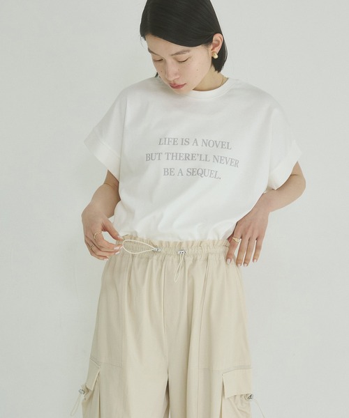 tシャツ hunch USAコットンショート丈ロゴTシャツ レディース hunch tシャツ USAコットン プリントTシャツ レディース