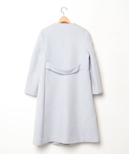 「STRAWBERRY-FIELDS」 ノーカラーコート - ブルー レディース_画像2