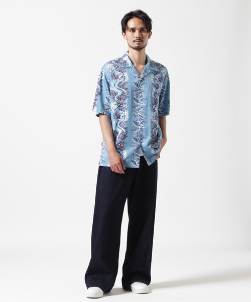 【AVIREX】限定 アロハシャツ ドラゴンライズ 3色展開 男女兼用 AVIREX シャツ 「WEB＆DEPOT限定」ALOHA SHIRT DRAGON RISE