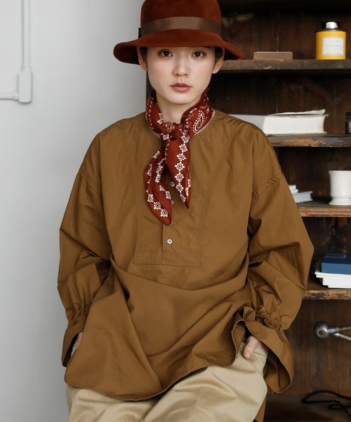 Brocante ブラウス シャツ 「Brocante / ブロカント」 CM30sウェザー Brocante ブラウス シャツ 「Brocante / ブロカント」 CM30sウェザー