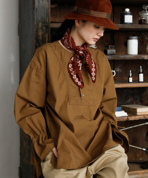 Brocante ブラウス シャツ 「Brocante / ブロカント」 CM30sウェザー