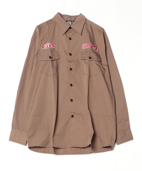 DOGTOWN ショートパンツと長袖シャツ セット MLB】オーバーサイズシャツ×ショートパンツセットアップ(F