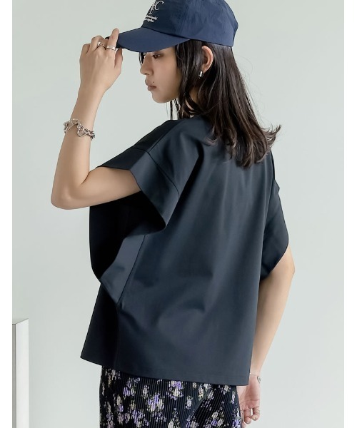 Re:EDIT（リエディ） tシャツ 半袖 「二の腕カバー」鹿の子フレンチ