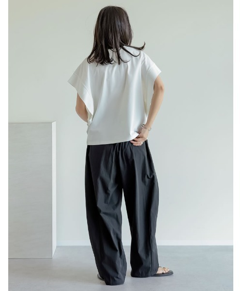 Re:EDIT（リエディ） tシャツ 半袖 「二の腕カバー」鹿の子フレンチ