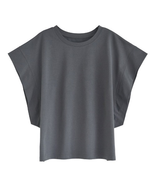 Re:EDIT（リエディ） tシャツ 半袖 「二の腕カバー」鹿の子フレンチ
