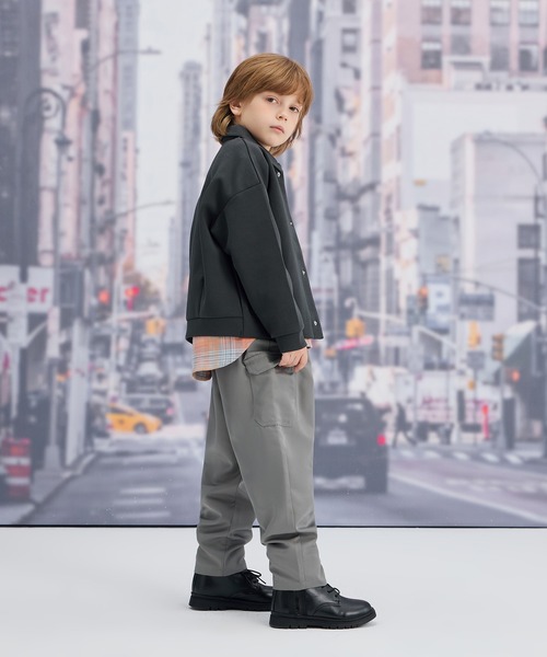 Combi mini ブルゾン アウター ダンボールニット襟付きブルゾン キッズ