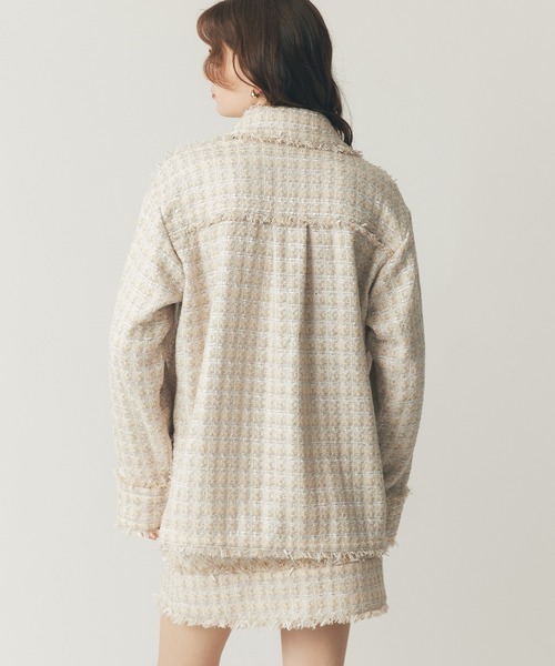 DEICY（デイシー） コート アウター ラメmixツイードフリンジ