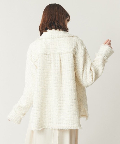 DEICY（デイシー） コート アウター ラメmixツイードフリンジ