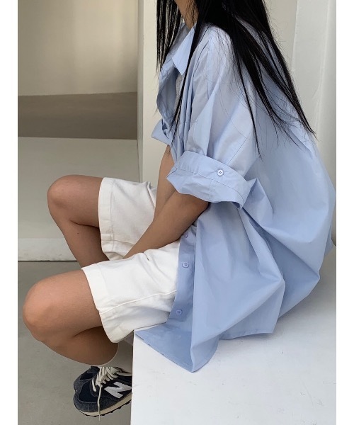 「Didot.showroom」 ドルマンスリーブブラウス FREE スカイブルー レディース