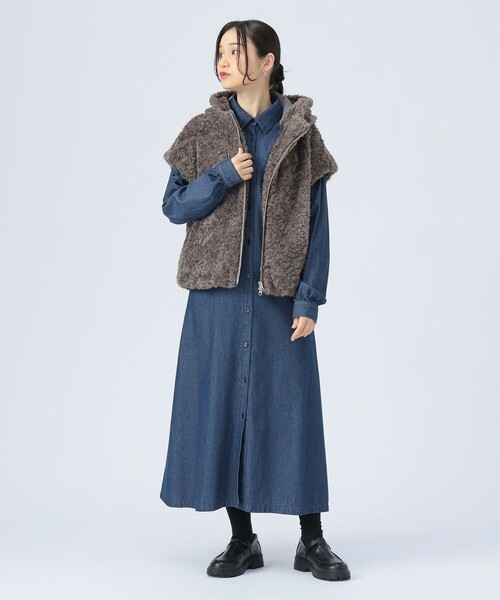 BEAMS HEART（ビームス ハート） ベスト ジレ フード ボアベスト