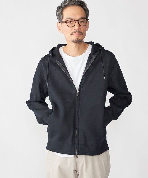 SHIPS パーカー SHIPS:「吸水速乾/通気性」メッシュ ダブル