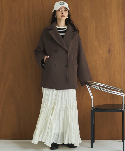 DOUX ARCHIVES（ドゥアルシーヴ） ピーコート pコート ビーバー