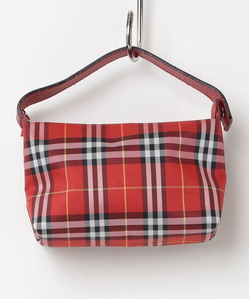 BURBERRY バーバリー　ミニハンドバッグ　レッド　チェック柄 BURBERRY 「BURBERRY」 チェック柄ハンドバッグ - レッド