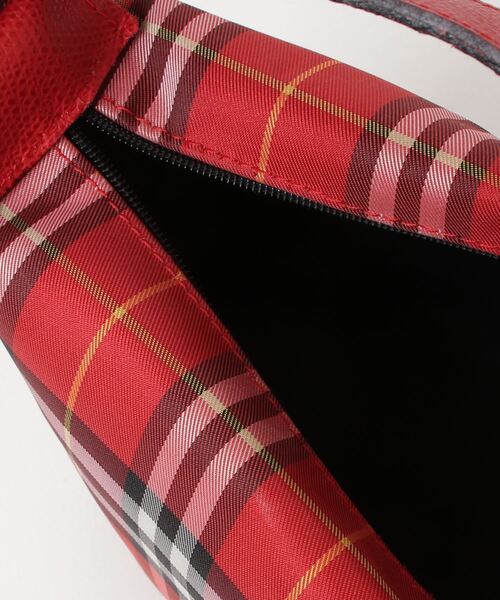BURBERRY バーバリー　ミニハンドバッグ　レッド　チェック柄 BURBERRY 「BURBERRY」 チェック柄ハンドバッグ - レッド