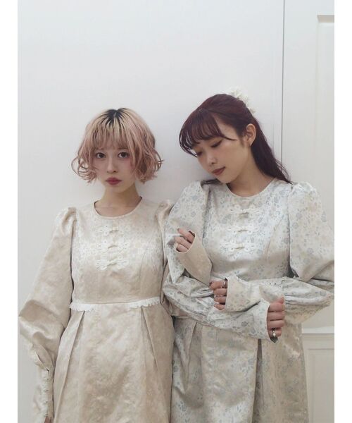 merry jenny（メリージェニー） ワンピース pastelジャガードミニ