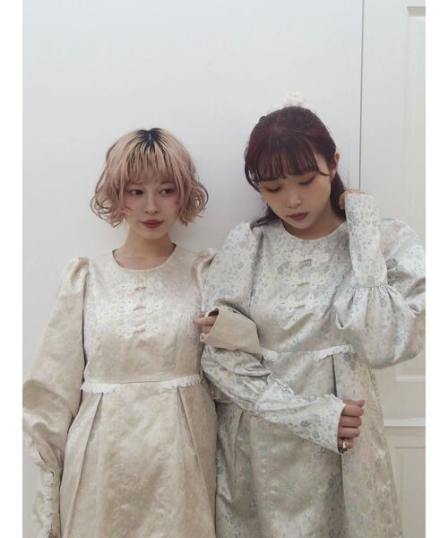 merry jenny（メリージェニー） ワンピース pastelジャガードミニ