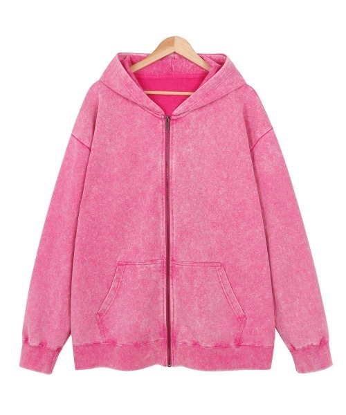 NEW GENTLEMAN パーカー ブラックアウトII ピグメント加工 オーバー