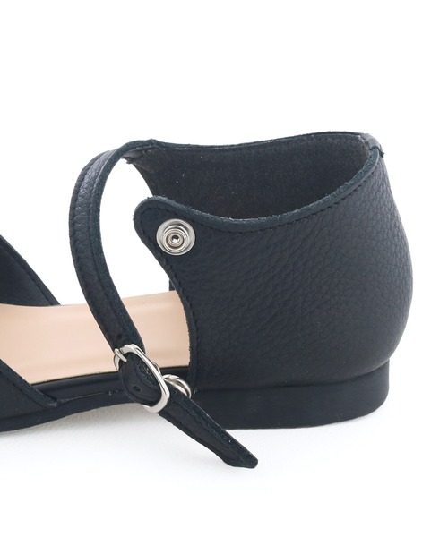 「ENあしながおじさん」 フラットサンダル 24.5cm グレイッシュベージュ レディース_画像9