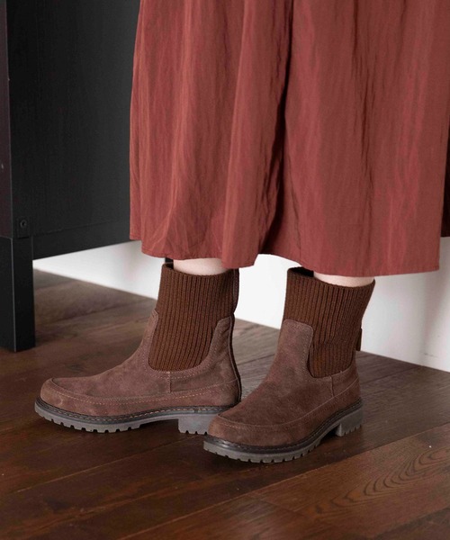 Minnetonka ブーツ MINNETONKA ミネトンカ / ニットソックスサイドゴア