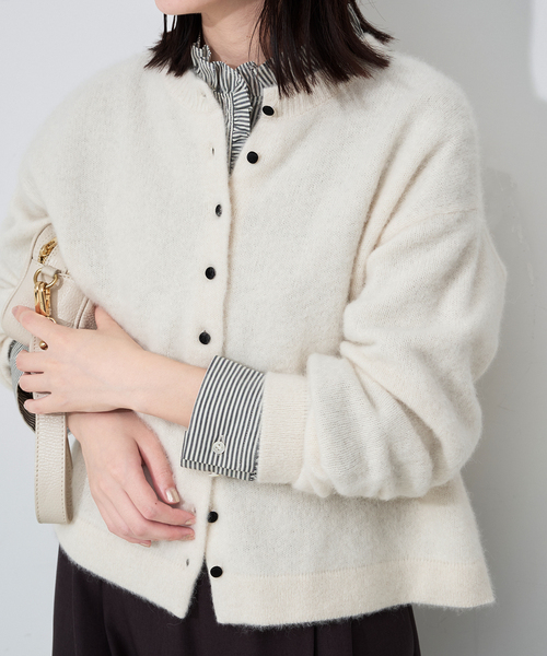 SLOBE IENA（スローブイエナ） カーディガン フォックスアルパカ