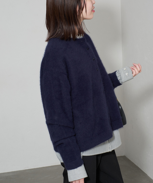 SLOBE IENA（スローブイエナ） カーディガン フォックスアルパカ