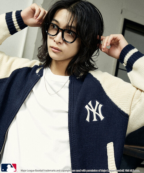 カーディガン MLB/メジャーリーグベースボール 別注 ZIP KNIT CARDIGANT/ジップニットカーディガン(限定展開) メンズ レディース | MLB | 22