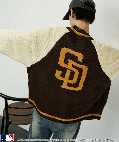 カーディガン MLB/メジャーリーグベースボール 別注 ZIP KNIT CARDIGANT/ジップニットカーディガン(限定展開) メンズ レディース | MLB | 20