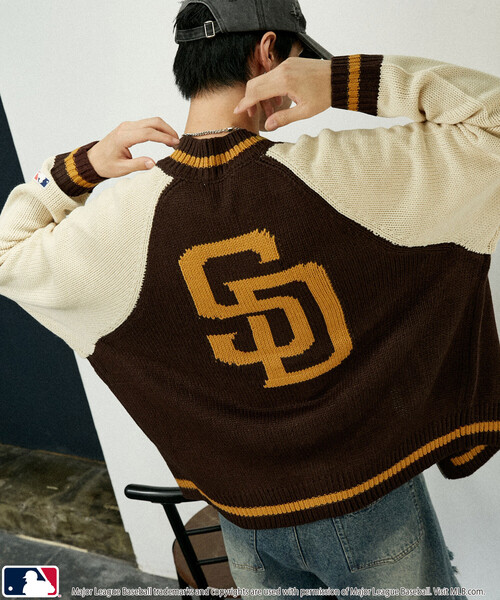 カーディガン MLB/メジャーリーグベースボール 別注 ZIP KNIT CARDIGANT/ジップニットカーディガン(限定展開) メンズ レディース | MLB | 17