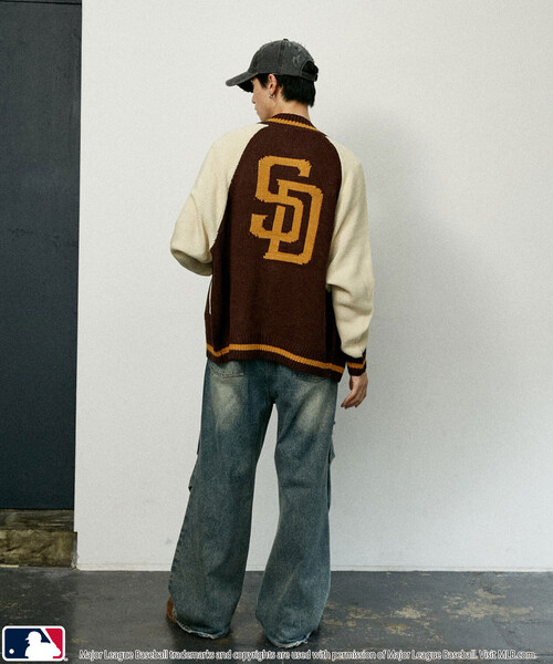 カーディガン MLB/メジャーリーグベースボール 別注 ZIP KNIT CARDIGANT/ジップニットカーディガン(限定展開) メンズ レディース | MLB | 11