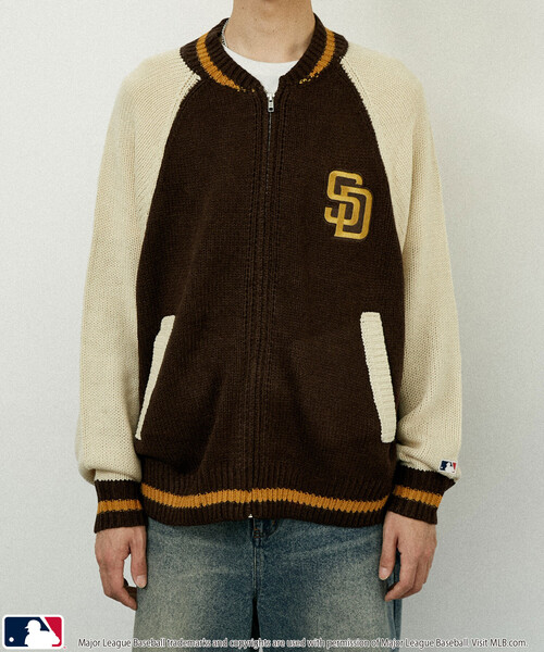 カーディガン MLB/メジャーリーグベースボール 別注 ZIP KNIT CARDIGANT/ジップニットカーディガン(限定展開) メンズ レディース | MLB | 10