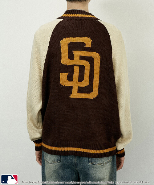 カーディガン MLB/メジャーリーグベースボール 別注 ZIP KNIT CARDIGANT/ジップニットカーディガン(限定展開) メンズ レディース | MLB | 09