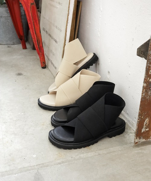 「SESTO」 フラットサンダル M ブラック レディース_画像7