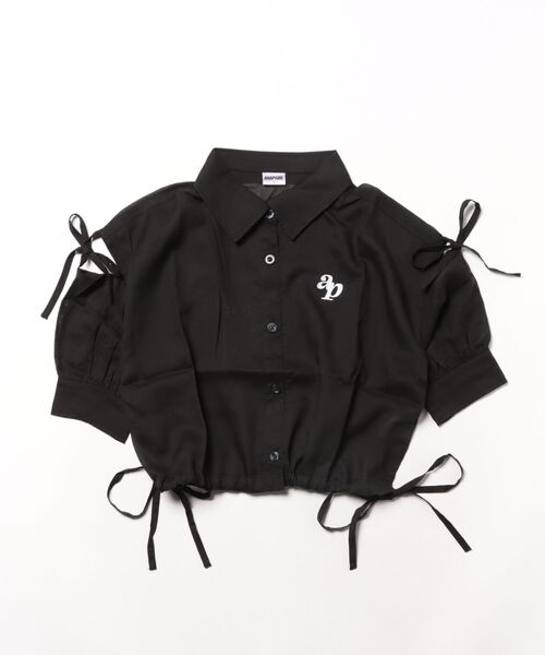 「ANAP GiRL」 「KIDS」半袖シャツ S スミクロ キッズ_画像2