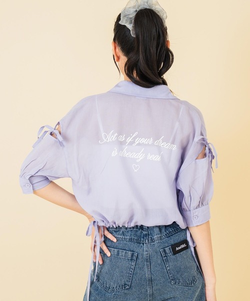 「ANAP GiRL」 「KIDS」半袖シャツ S スミクロ キッズ_画像8