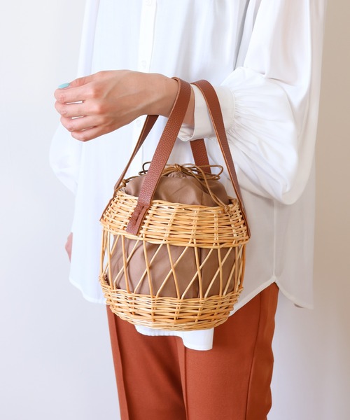 「emesuelee」 かごバッグ フリー ブラック レディース_画像8