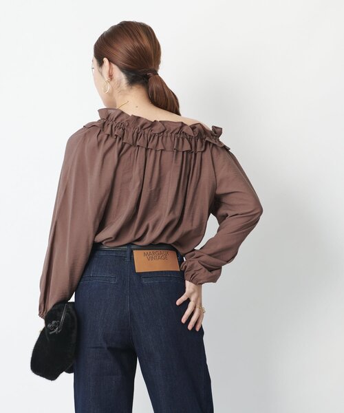 un dix cors ブラウス シャツ 「大人可愛い」ヴィンテージフリル  