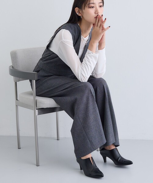 INDIVI サロペット オーバーオール 「トレンド／スタイルアップ