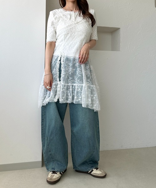 「apres jour clair」 ノースリーブチュニック X-LARGE オフホワイト レディース_画像7