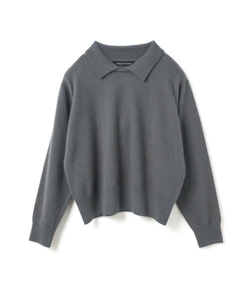 mizuiroind（ミズイロインド） ニット セーター ハイゲージ襟付きプル