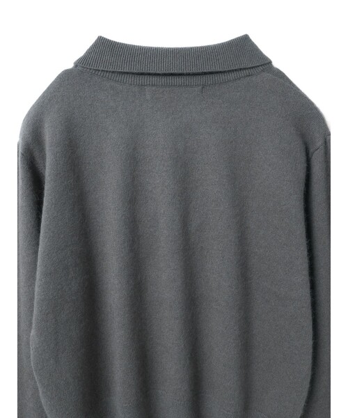 今期☆新品　ミズイロインド　ハイゲージ襟付きプルオーバー　白襟　ブラック ニット 楽天市場】mizuiro ind（ミズイロインド） ハイゲージ 襟付き ニット