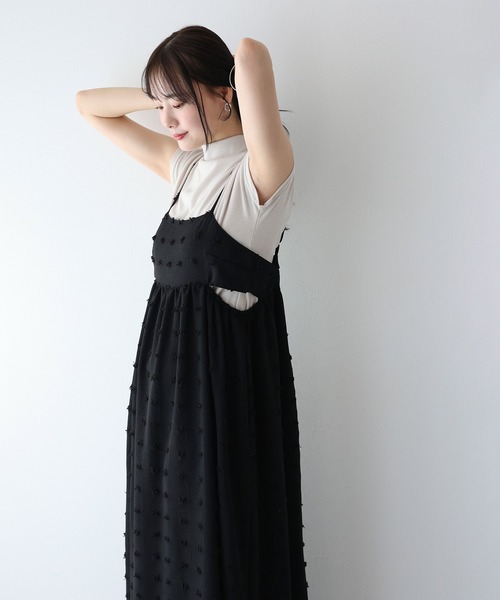 「BLUEEAST」 キャミソールワンピース MEDIUM ブラック レディース_画像6