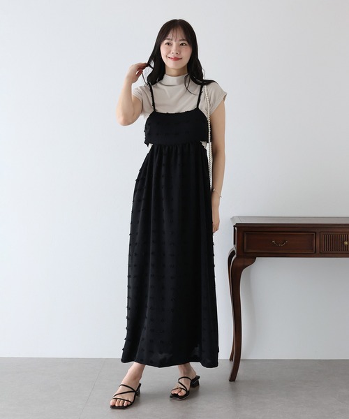 「BLUEEAST」 キャミソールワンピース MEDIUM ブラック レディース_画像8