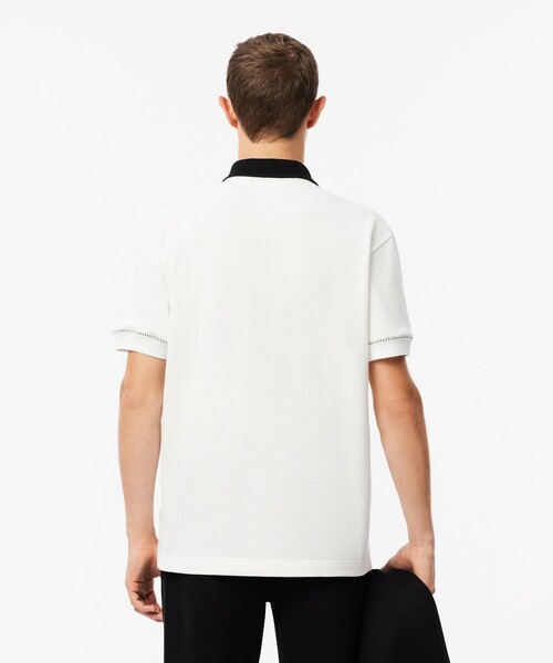 「LACOSTE」 半袖ポロシャツ 3 オフホワイト メンズの画像