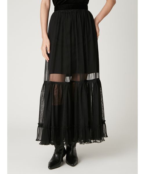 FRAY I.D（フレイ・アイディー） スカート プリーツヘムチュール