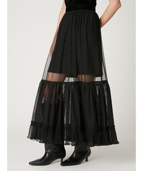 FRAY I.D（フレイ・アイディー） スカート プリーツヘムチュール