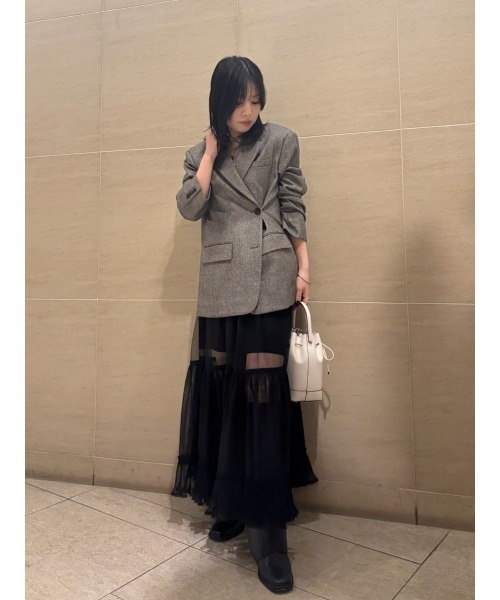 【n】FRAYI.Dフレイアイディーチュールプリーツスカート FRAY I.D（フレイアイディー）の「プリーツチュールスカート（スカート