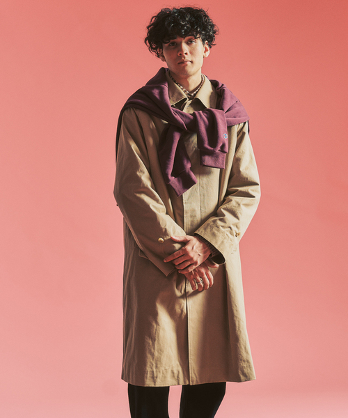 ステンカラーコート コート 「MOONLIGHT CLOTHING」 Balmacaan coat / バルマカーンコート メンズの画像